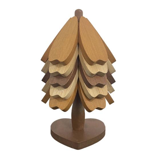 Tree-Shaped Coasters Wooden Trivet Mat Heat Resistant Coaster Multifunctional Pot Holder Kitchen Festive Ornament