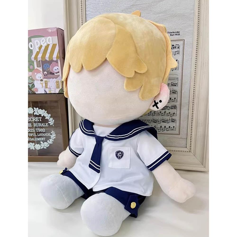 niannyyhouse 40cm Plush Doll Clothes - Sailor Suit, Shirt, Pants, Navy Suit, Sitting Doll, Dress-up Accessories (Navy Blue)