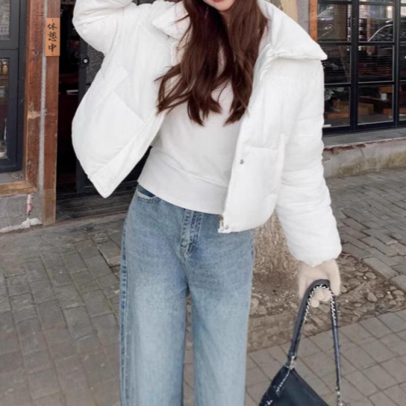 Cotton Corduroy Jacket Winter New Short Style Thickened Student Cotton Jacket for Women