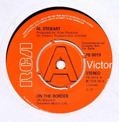 

7inch Record AL STEWART - On The Border PB5019PROMO RCA Victor 1976 UK Rock Used