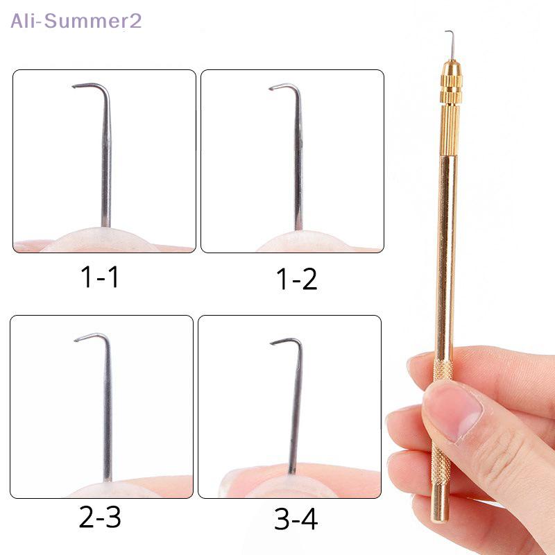 {Summer2} Detachable Brass Handle Wig Making Repair Needles For Lace Wig Making Ventilating Needle DIY Hair Extention Tools