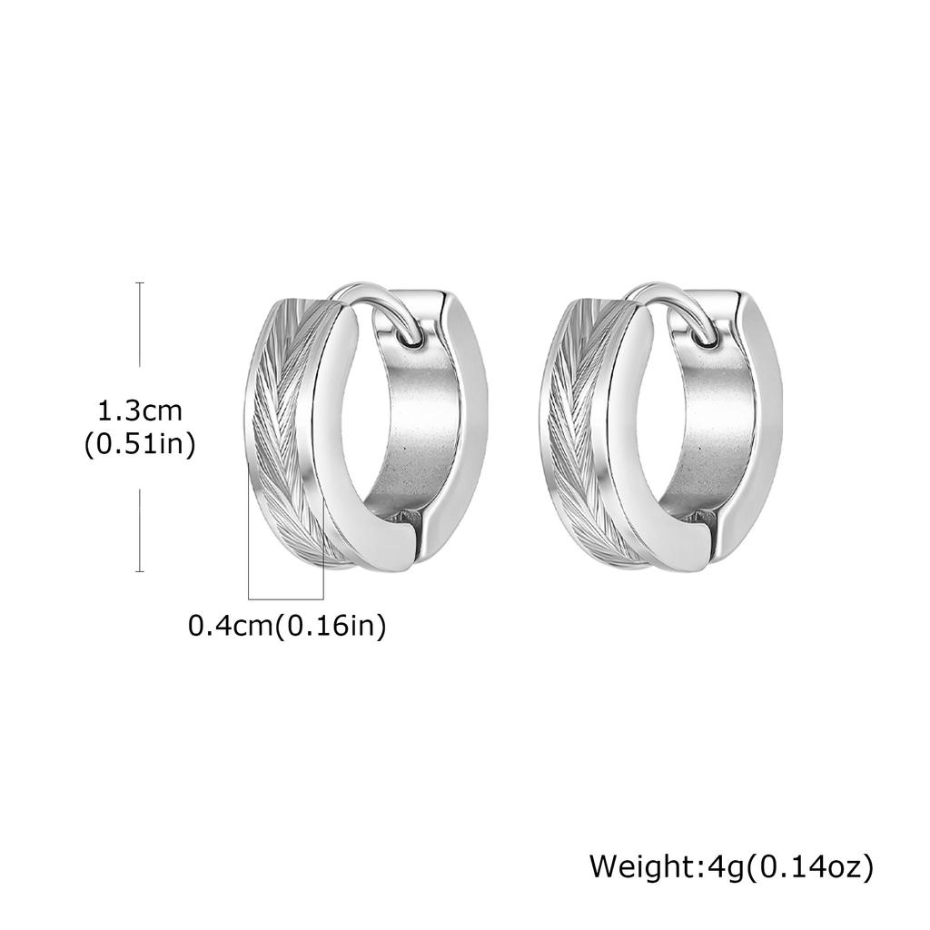Punk Stainless Steel Huggie Earrings for Men, Fashion Unique Small Hoop Earrings, Waterproof Hypoallergenic Jewelry