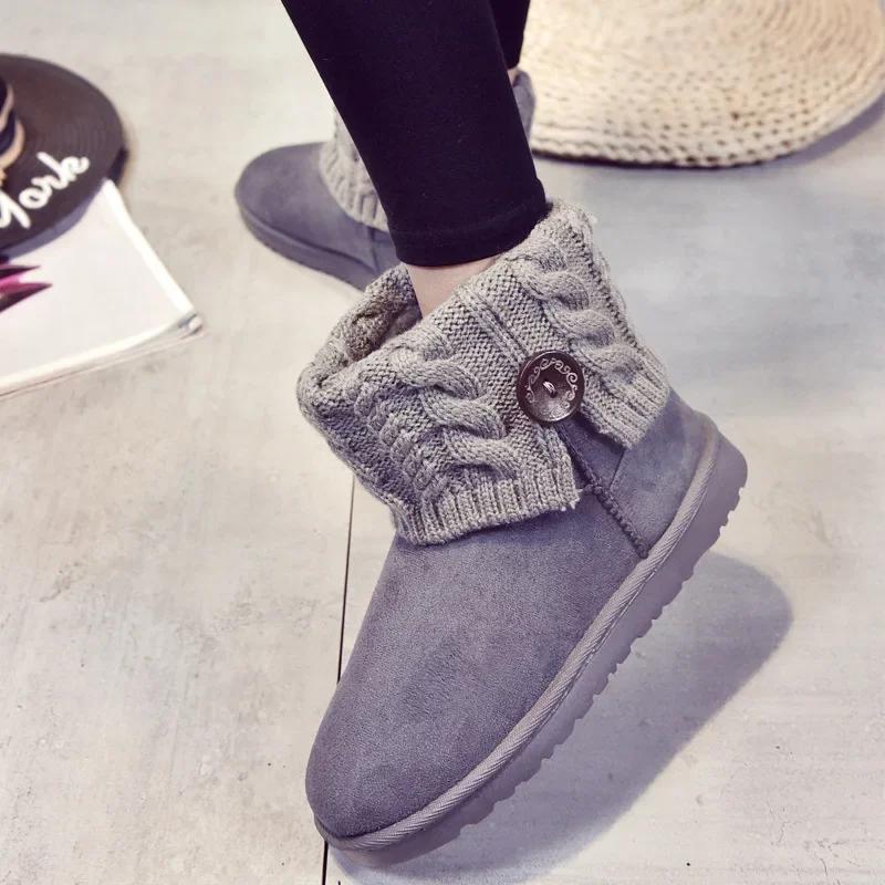 Fashion Ladies Booties Snow Boots Winter 2024 Elegant With Low Heels Comfrtable Footwear Female Ankle Shoes Comfortable Hot Chic Furry