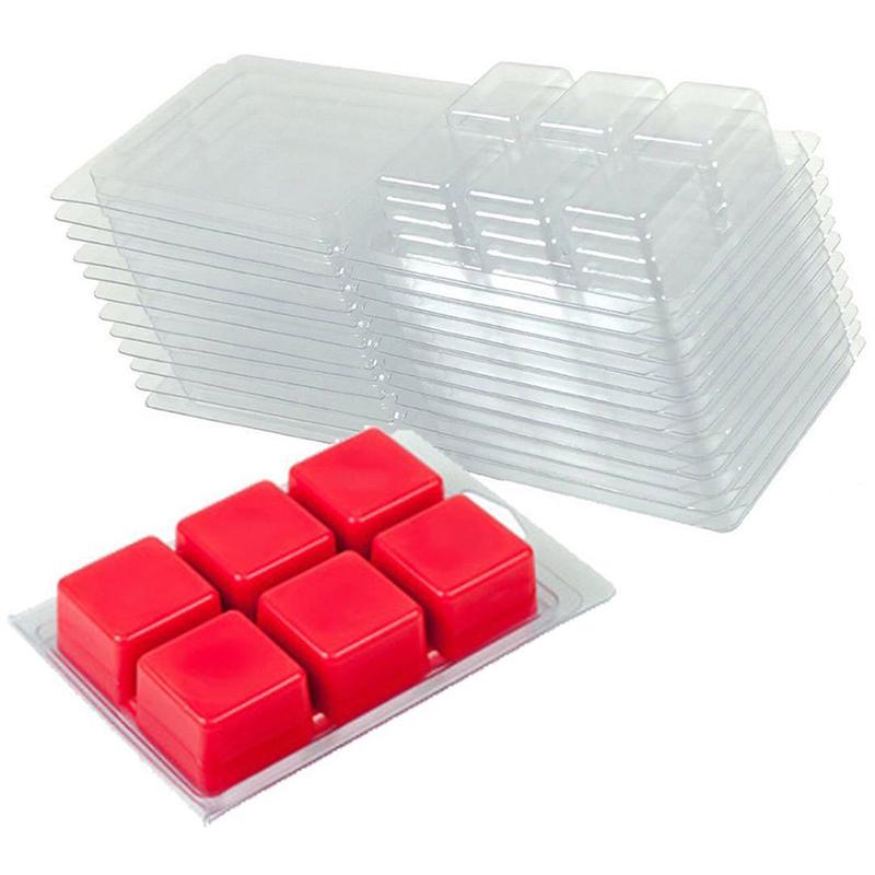 10Packs Wax Melt Molds Clear Wax Clamshells Wickless Wax Melt Candles Boxes