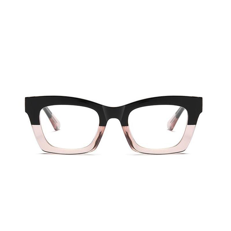 Black Pink Frame Square Nearsighted Glasses For Women TR90 Anti Blue Rays Student Myopia Photochromic Eyeglasses 0 -0.5 To -6.0