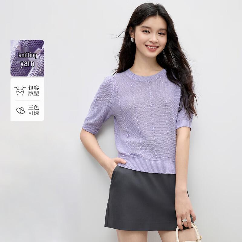 

Qiusbui Yiren Women s Pearl Knit Sweater M