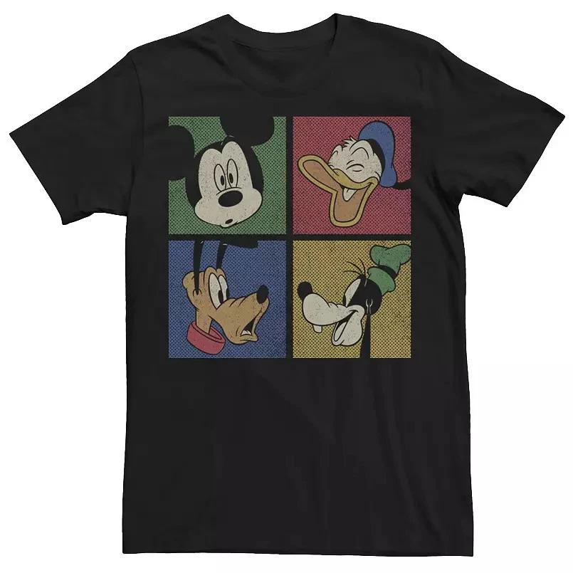 S Mickey And Friends Group Comic Panelsc Black TShirt S