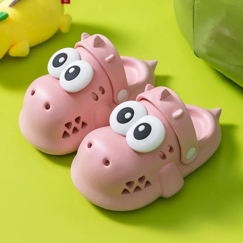 Милые детские тапочки с динозаврами для мальчиков и девочек — фото 9