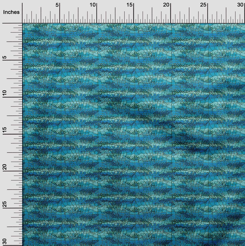oneOone Cotton Flex Blue Fabric Crocodile Animal Skin Sewing Fabric By The Yard Printed Diy Clothing Sewing Supplies 40 Inch