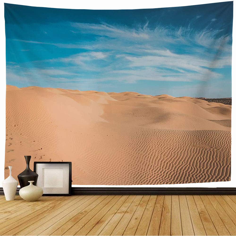 Dune Sunrise Tapestry Sahara Desert Dunes Tapestry Nature Outdoor Scenery Tapestry Wall Hanging Decor for Bedroom Living Room