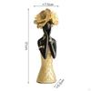 African Women Statue Desktop Decoration Collectible Elegant Gift Sculpture Resin Figurine for Home