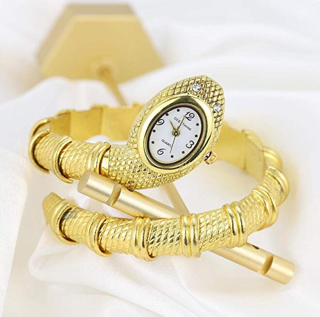 

Уникальные модные браслеты в форме змеи, женские часы, роскошные женские часы