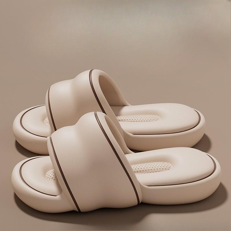 

Новая женская обувь, домашние бесшумные шлепанцы на толстой подошве, противоскользящие 40-41 абрикосовый