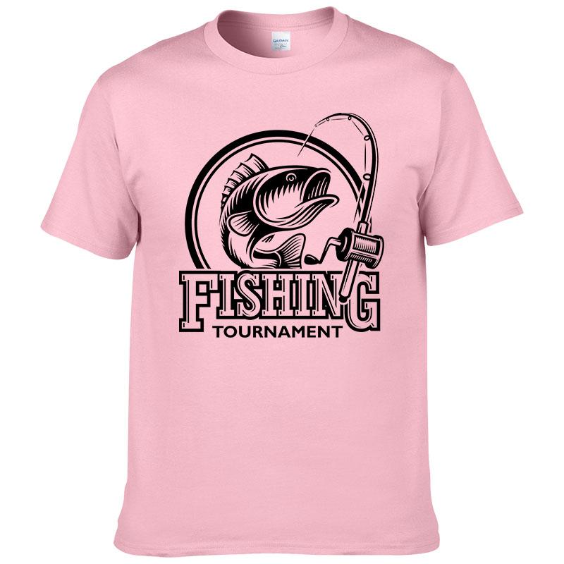 2024 Summer Fashion Fishing T-shirt Printed T Shirt Men 100% Cotton Short Sleeve Casual Streetwear Homme Tops Print Tees F06