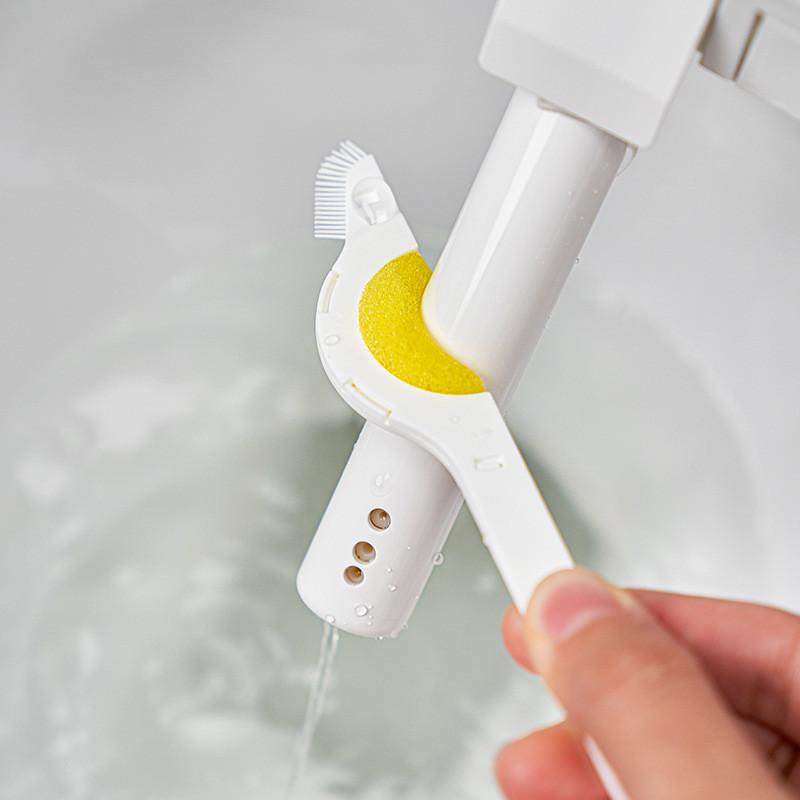Bathroom Smart Toilet Nozzle Cleaning Brush With Sponge Head For Home Hygiene