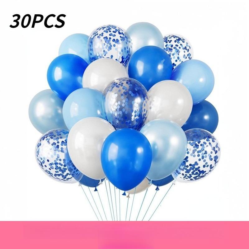 10 Zoll 30 Stück Glitzerpapier-Schnipsel Ballon-Set Dekoration Ballons Weihnachten Halloween Geburtstag Feiertag