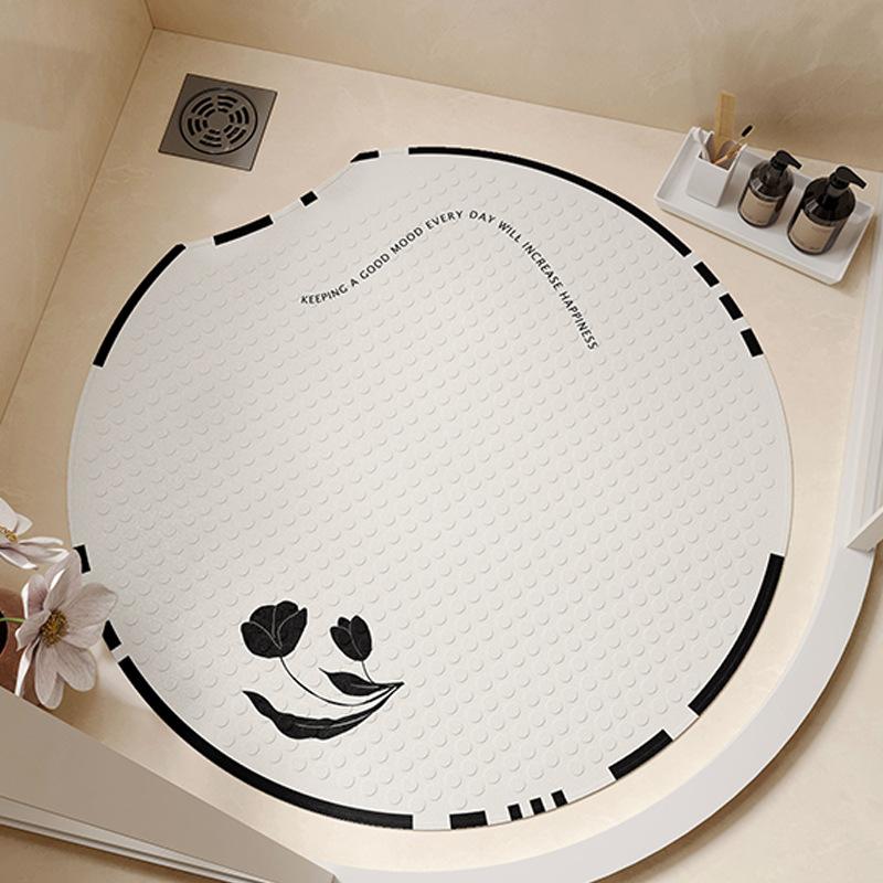 

Коврик на присоске для ванной комнаты, душевая комната для пожилых людей и детей, противопадающий коврик для ног для купания в ванной Round Notch 55 * 55cm