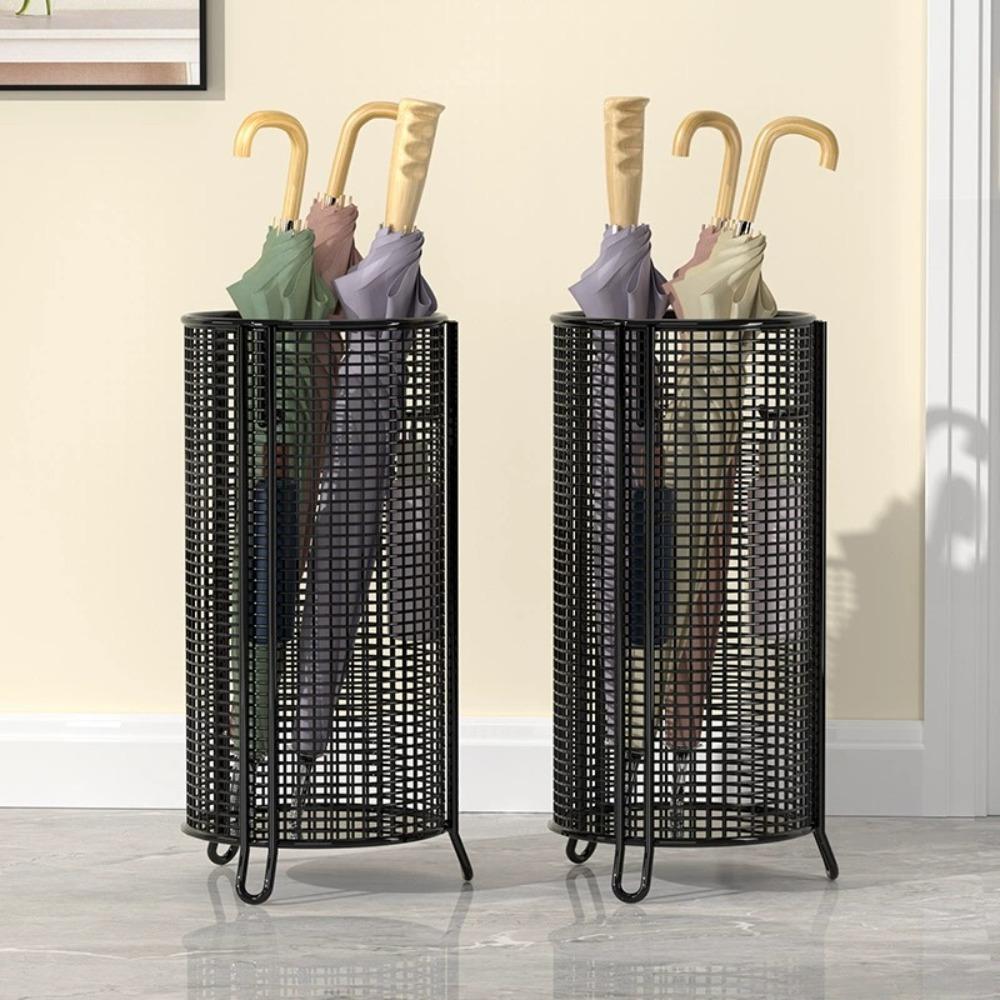 Metal Umbrella Holder Drainage Design Storage Rack Practical Umbrella Barrel Home Entrance