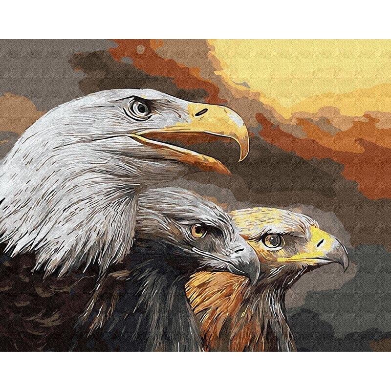 New 5D DIY Diamond Painting Eagle Diamond Embroidery Animal Rhinestones Full Round Drill Crafts Scenery Home Decor Gift