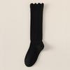 Calf Socks for Women in Autumn and Winter, Long, Hollow, Loose Lace, High, Black Ear-trimmed, Boneless Cotton Socks