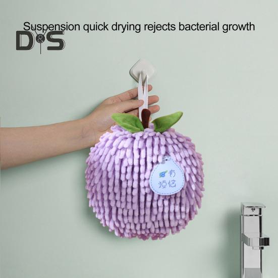 Chenille-Handtuch mit Aufhängeschlaufe, stark wasserabsorbierend, weiche, superfeine Fasern, verdickter Lappen, schmutzabweisend, wiederverwendbar, für die Reinigung von Küche und Bad