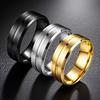 Men's Trendy 8mm Electroplated Titanium Steel Stainless Ring: Minimalist Luxury with Niche European-American Fashion.