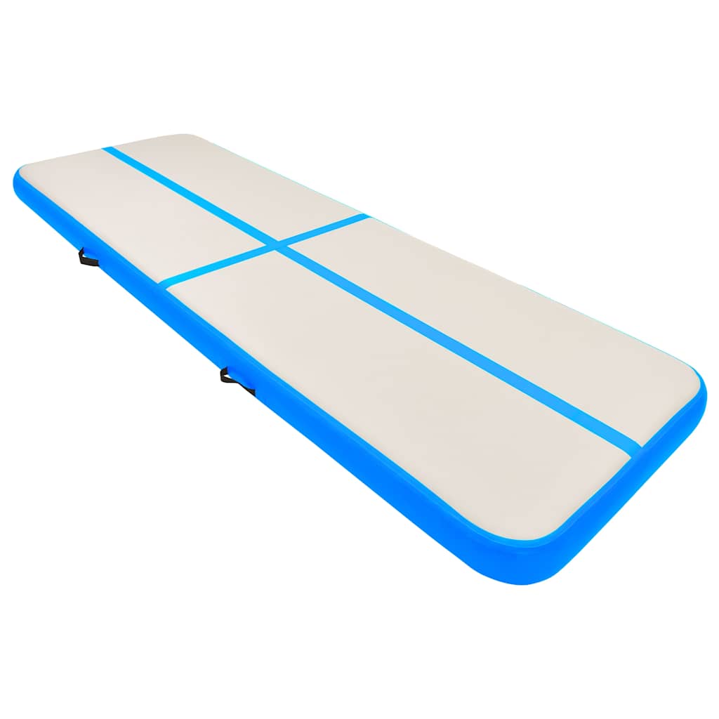 Inflatable Gymnastics Mat with Pump 300 x 100 x 20 cm PVC Blue