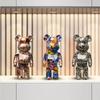 2025 New Graffiti Bear 27cm Figurine Home Decoration Animal Statue Storage Money Jar Modern Room Sculpture Table Decor
