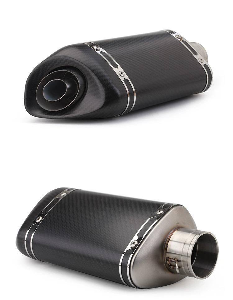 Universal Ninja Motorcycle Exhaust: Oblique Triangle, Round & Hexagon Tail Mods