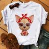 Zogankin Chihuahua Momma Print Dámské tričko Léto Nová móda Tričko Funny Dog Design Krásná dívka Tričko Tričko Femme
