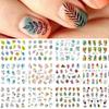 Nail Art Sticker, Spring And Summer Flower And Grass Series, Zou Ju Flower Watermark Nail Sticker