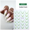 Minimalist Waterproof French Gradient Nail Art Stickers - Self-Adhesive & DIY