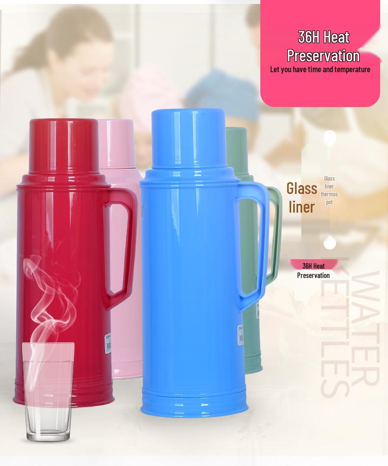 Compact 2L Classic Hot Water Bottle – Insulated Thermos with Plastic Shell for Dorm Use, 5 lbs