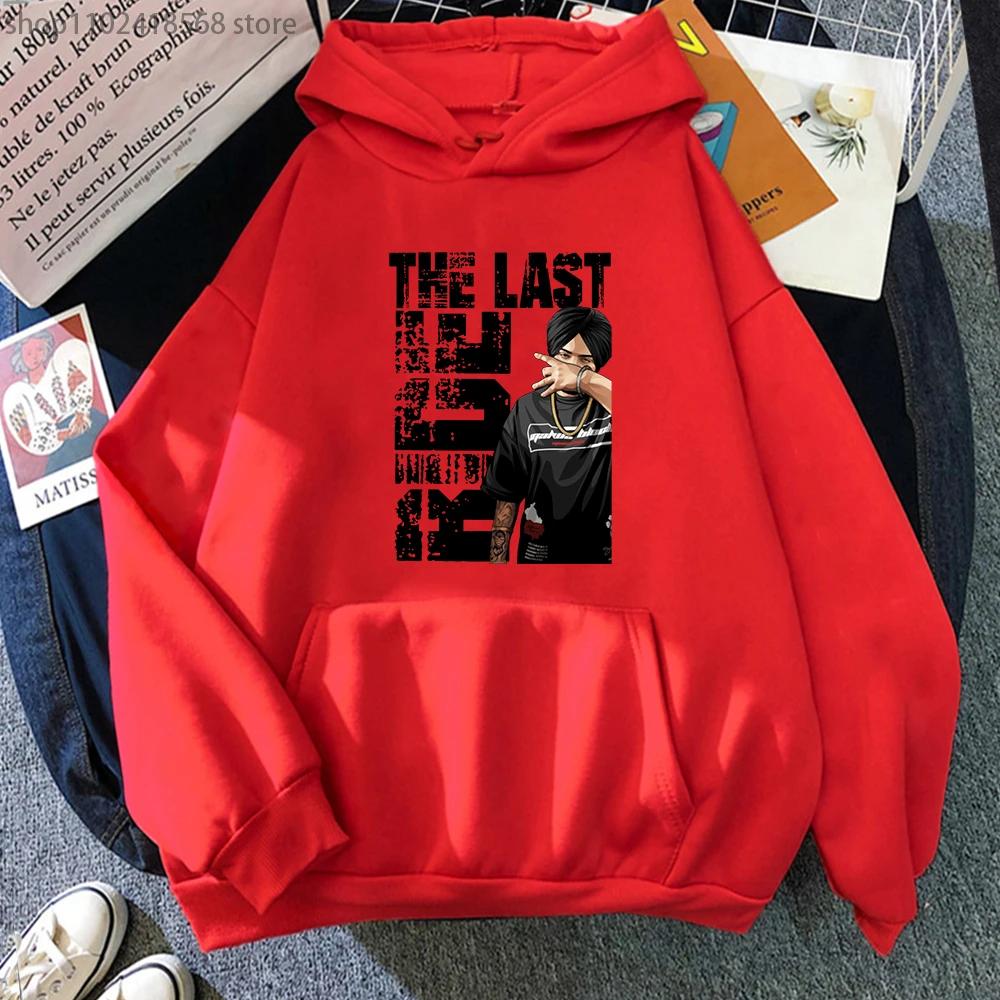 Sudaderas con capucha para hombre Sudadera Sidhu Moose Wala Retro Rapper Indio Streetwear Mujer Estampado Cuello Redondo Gráfico