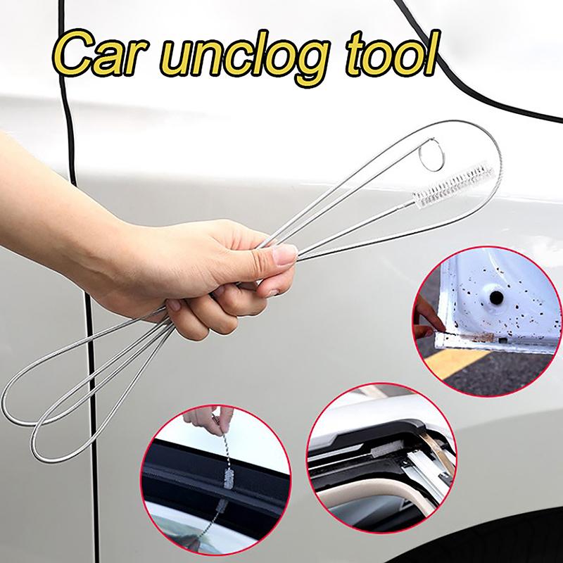 Car Styling Sunroof Door Windshield Cleaning Brush Drain Hole Is Blocked Auto Sunroof Drain Pipe Clean Brush Cleaning Tools