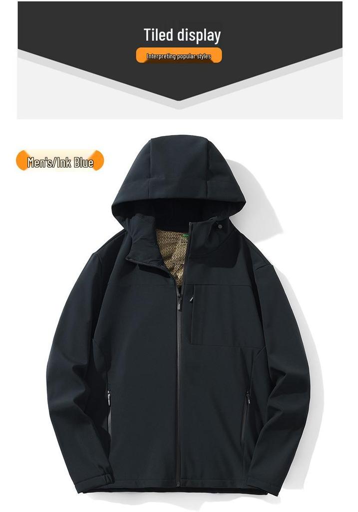 Bird House Unisex Softshell Jacket: Versatile Spring & Autumn Fleece-Lined Outerwear for Travel & Hiking
