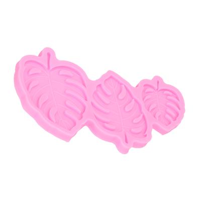 Leaf Mold Food Grade Silicone Nontoxic Cake Ice Cream Mould for Cake Making Baking(Pink )