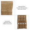 Tragbare Gewürztasche Mehrzweck-Leinwand-Gewürzlagerbeutel mit 9 Gewürzgläsern für Outdoor-Camping-Reisen Khaki