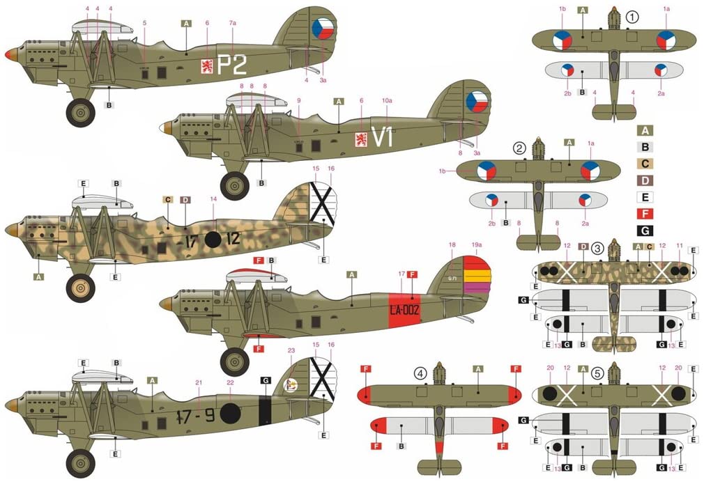 RS Model Tschechoslowakische Luftwaffe Aero Plastikmodell 92260 Formfarbe 1/72 A-101