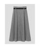 8SECONDS Belted Herringbone Skirt Gray