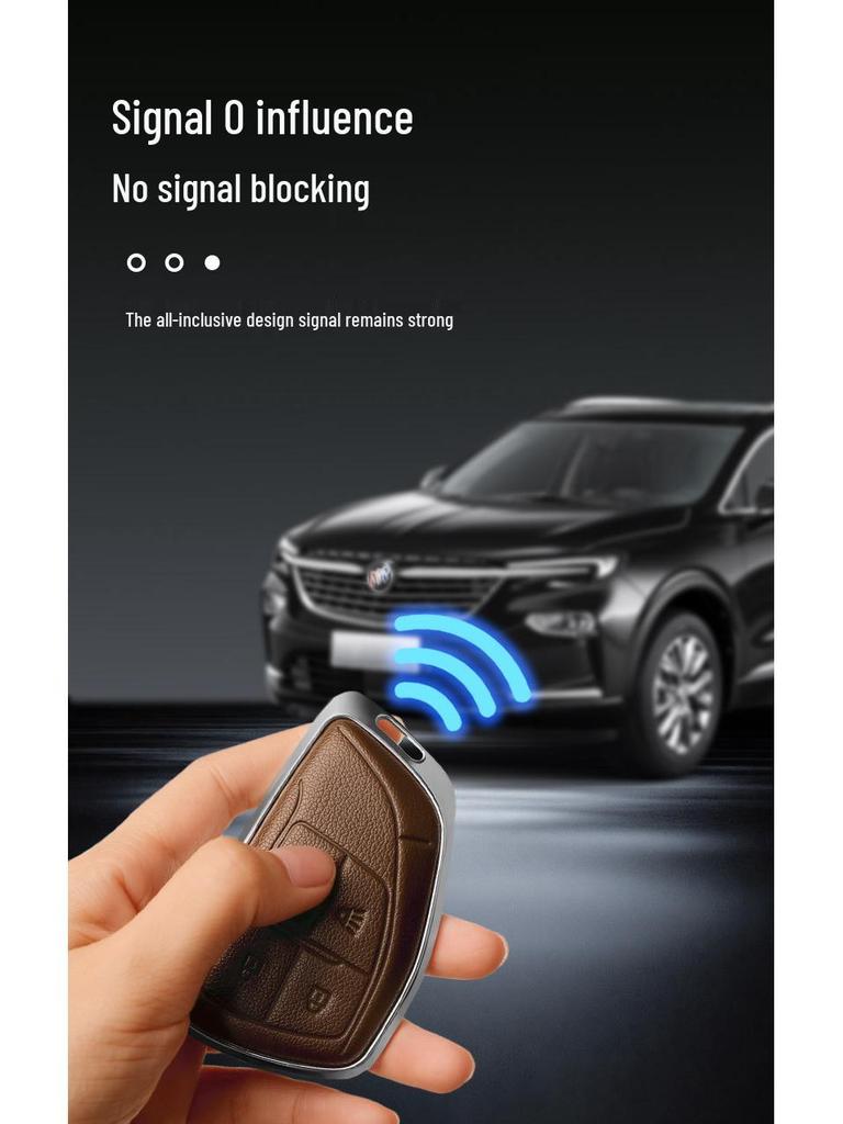 Compatible Key Case for Buick Encore, Envision, Regal, Envision GX/Flag Models, Shell Buckle Design.