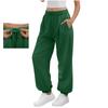 Women's Casual Pants High-waisted Belted Jogging Pants With Pockets
