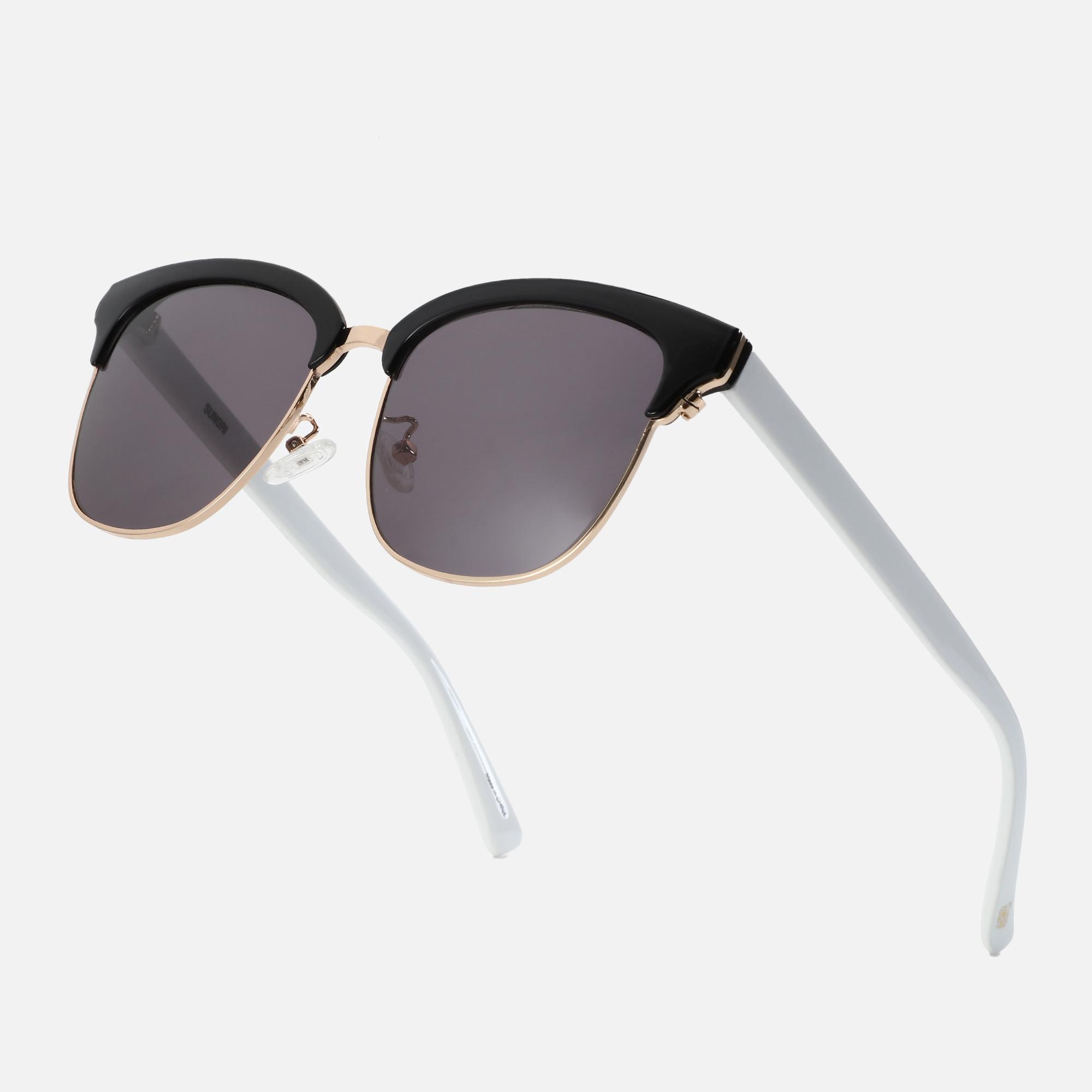 

ZENOTTIC Модные поляризованные солнцезащитные очки в полуоправе из высококачественного ацетата, деловые солнцезащитные очки унисекс с квадратной оправой, сертифицированные по UV400