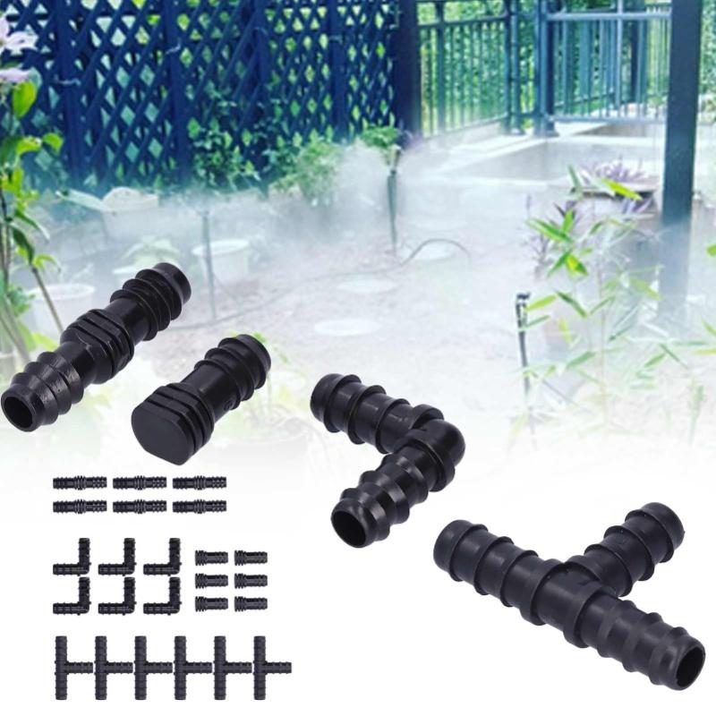 24 Stück/Set Tropfbewässerungs-Fittings-Kit 1/2 Schlauch Dornverbinder Für Garten Gewächshaus
