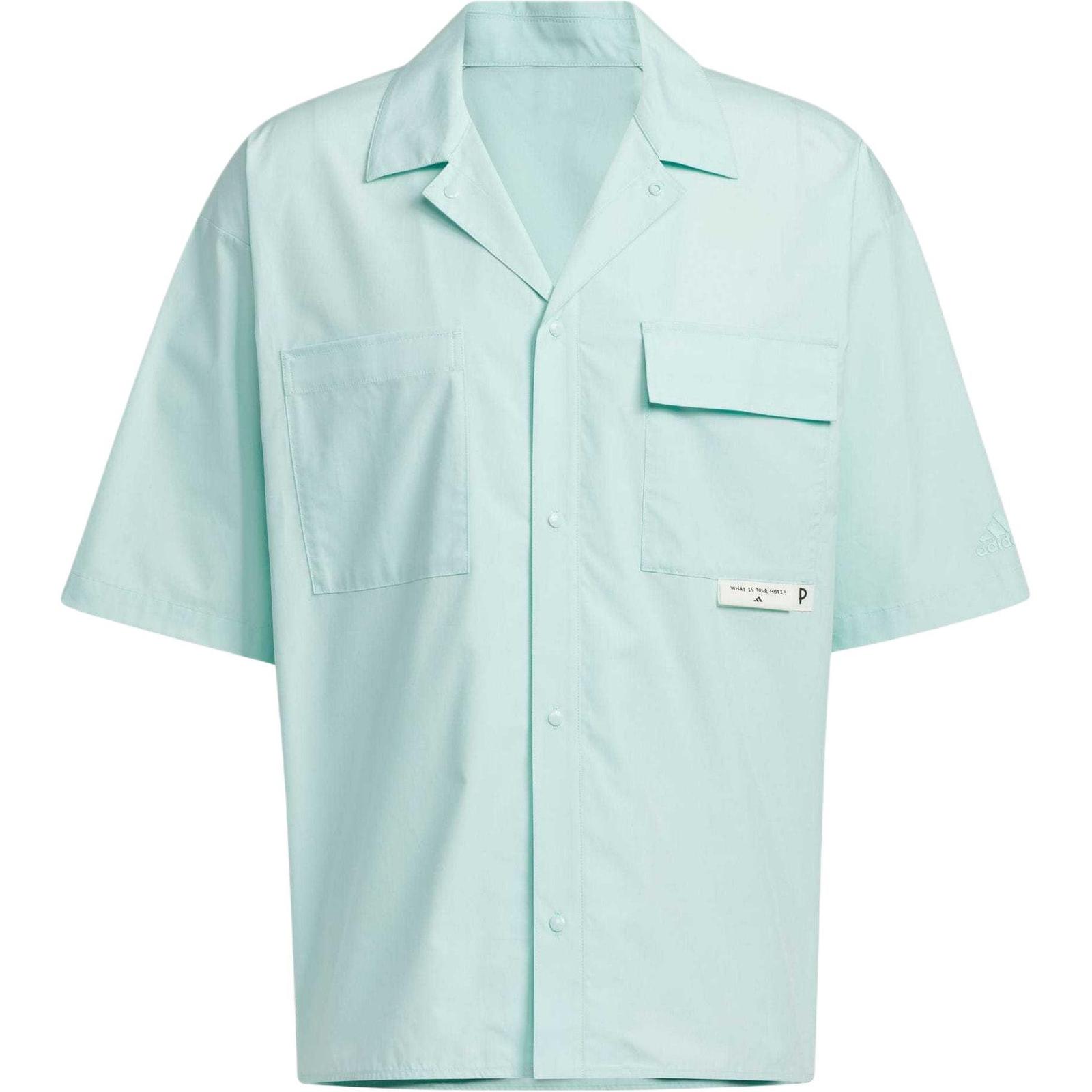 adidas SS24 GRAPHIC SHORT SLEEVE SHIRT MBTI Shirt Men s Light Cyan JN4512 XL