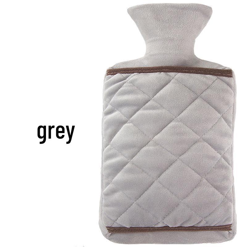 Thickened Velvet Hot Water Bottle with Hand Inserts for Warmth and Anti-Scald Heat Therapy.