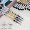 Quick Dry Black Gel Roller Pens, Japanese Style, 0.35mm Extra Fine Point, Precise and smooth writing, 12-Count Pack