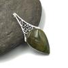 Natural Rain Forest Jasper Gemstone 925 Sterling Silver Jewelry  Pendant 2.8" AJP-426