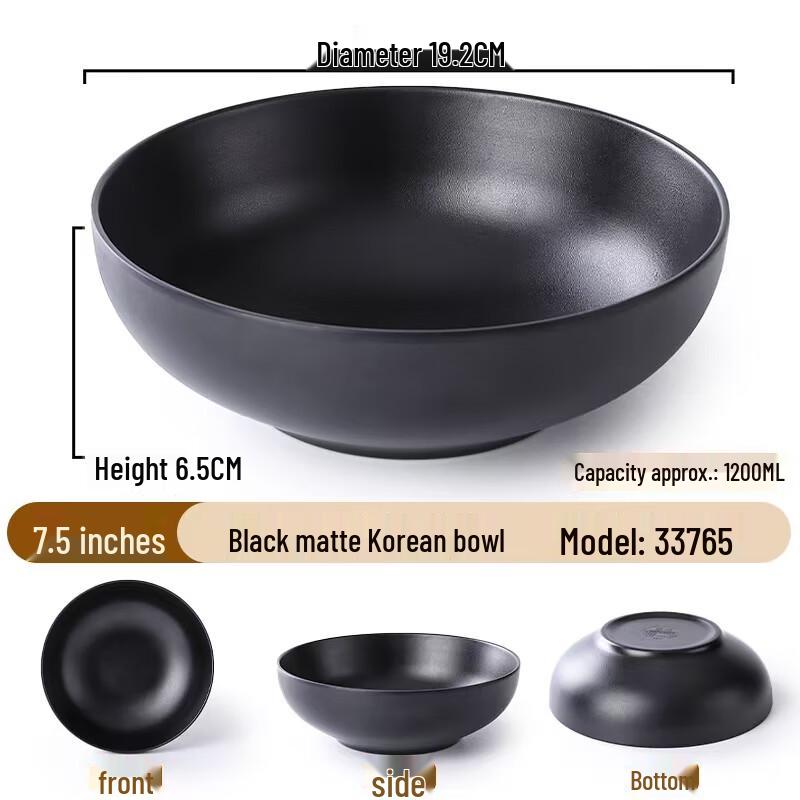 

Black Melamine Noodle Bowl