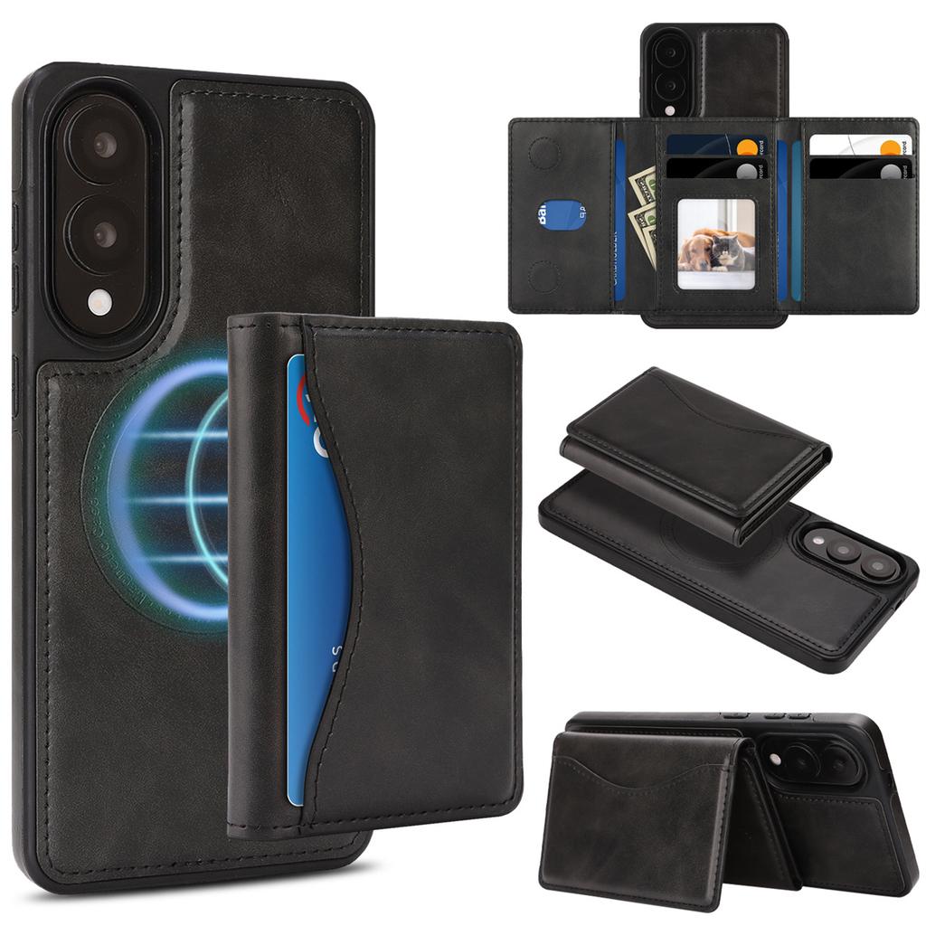 Magnetic 2 - In - 1 Case Wallet for Samsung S24 - 25 Series, Shockproof & RFID Blocking, 9 - Card Storage & Stand
